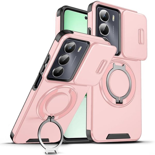 Etui Na Realme C75 4G Magnetyczny Uchwyt PierśCień Armor WstrząSoodporna Funda Na Oppo Realme C75 C 75 Realmec75 Ochrona Aparatu Pokrowiec For Realme C75 4G Gray-image