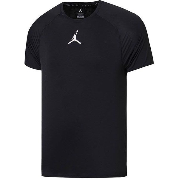 Camiseta De Manga Corta De Corte Recto Con Cuello Redondo Y Logo De Jordan Para Hombre Camisetas Negro 892257-010 S Black-image