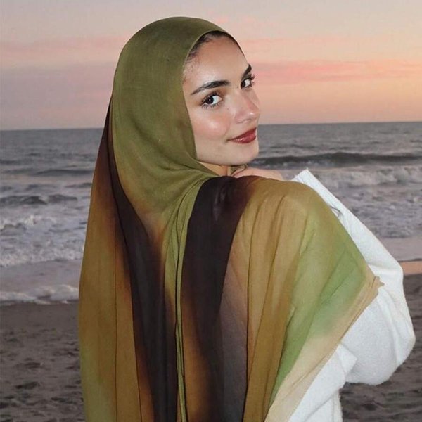 PañUelos Hijab De AlgodóN Transpirables Suaves Largos Modernos PañUelos Para La Cabeza Hijabs Musulmanes Chal RamadáN One Size Black-image