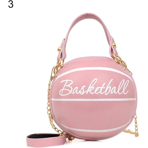 Szykowna OkrąGłA Torba Crossbody W KształCie PiłKi Do KoszykóWki Dla Kobiet Prawdziwa SkóRa BeczułKa Torba Na Ramię Party Torebka White-image