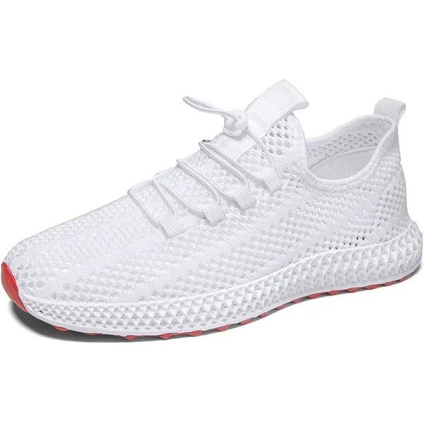 Zapatos Casuales Transpirables De Malla Verano Hombre Zapatos Deportivos Nuevo Exterior Grandes Zapatos Deportivos Para Correr Hombre Zapatos Vulcanizados 41 White-image