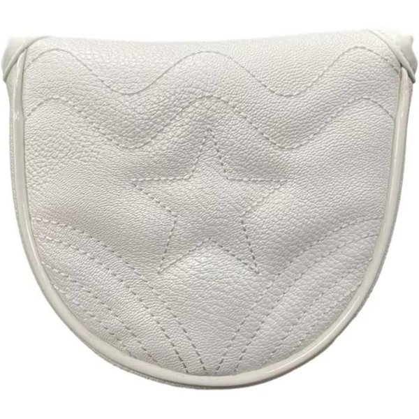 Funda Impermeable Para Maderas De Golf Cuero PU Protector De Palo De Golf Funda Para Cabeza De Golf Deportes Al Aire Libre Mallet Putter White-image