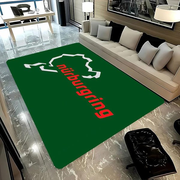 Alfombra De áRea De Pista Internacional F1 Nurburgring, Alfombra Para Sala De Estar, Dormitorio, Sofá, Felpudo, DecoracióN, Alfombra Antideslizante Para Juegos De NiñOs 40X60Cm (16X24In)-image