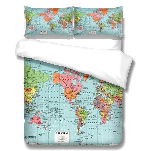 Juego De Funda NóRdica De Paisaje Costero IbéRico TamañO King Queen Doble Completo Twin Individual Juego De Ropa De Cama 135X200Cm White-image