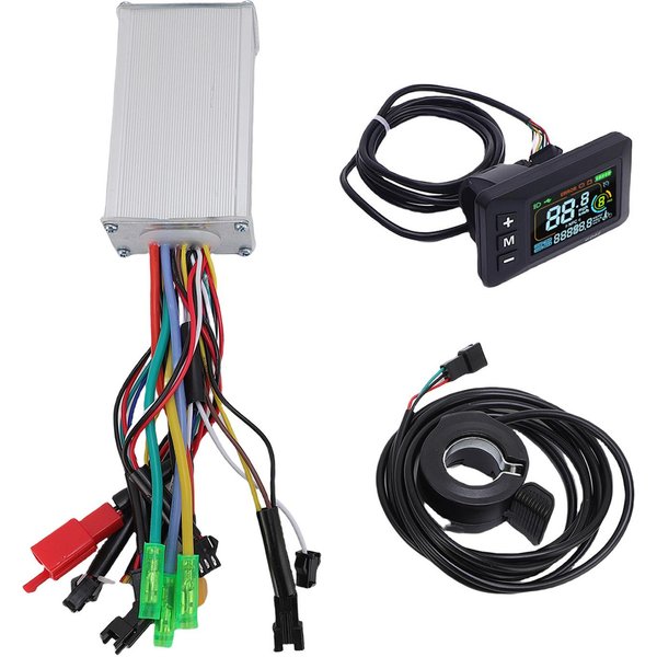 Kit Controlador De Motor EléCtrico Controlador Senoidal De 3 Modos 17A Con Acelerador De Pulgar 130X Panel De Pantalla LCD-image