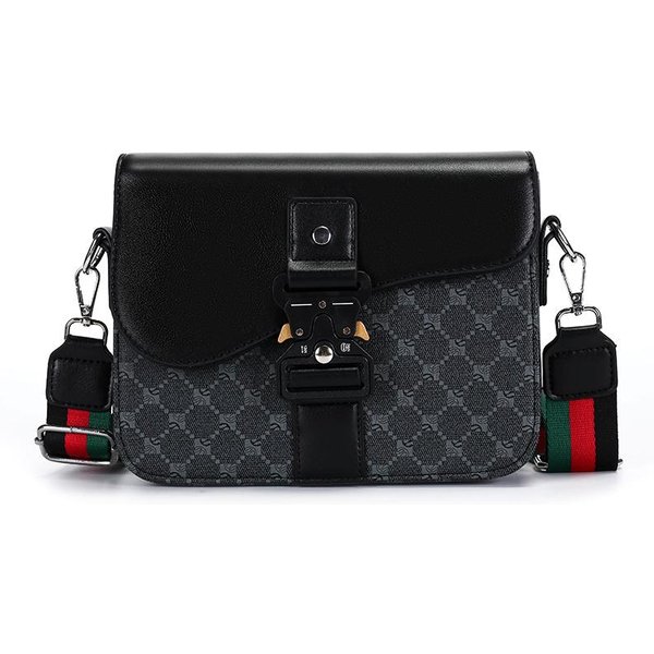 Modna Torba Crossbody MęSka Z Wzorem ŻAkardowym Wysokiej Klasy Codzienna Torba Na Ramię Do Pracy Biznesowej Wodoodporna Codzienna Torba Sling Czarny-image