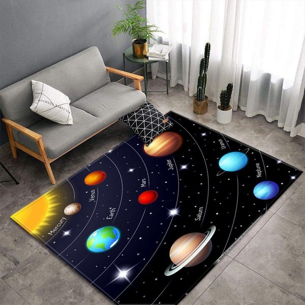 Dywan 3D Kosmos Galaktyka WszechśWiat Dywan Obszarowy Do Salonu Planeta Dywan Do Sypialni Dywan Do Salonu Dywan Kuchenny Mata Do Zabawy Dla Dzieci Dekoracja Domu 40X60Cm-image