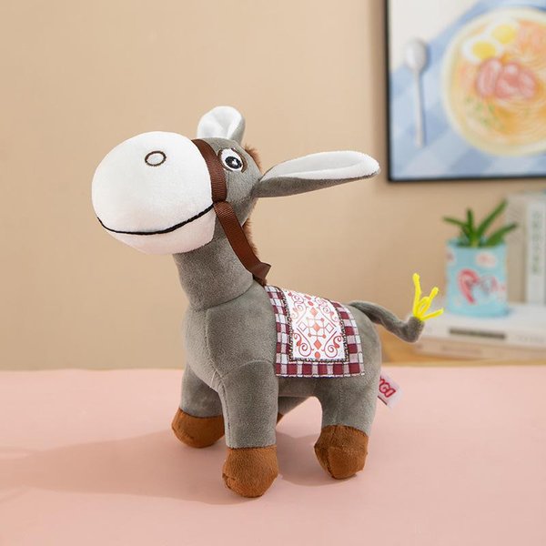 MuñEco Burrito Lindo Juguete De Peluche MuñEco Lindo Para NiñOs Y NiñAs Regalos De CumpleañOs DecoracióN De MuñEca De Trapo Para NiñOs 25Cm-image
