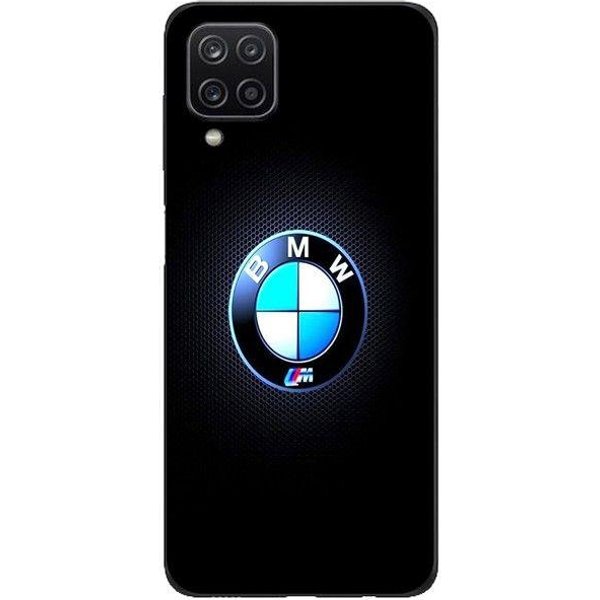 Etui Maniacase Samsung Galaxy A12 Logo Bmw M śWiecąCe WłóKno WęGlowe Czarny-image