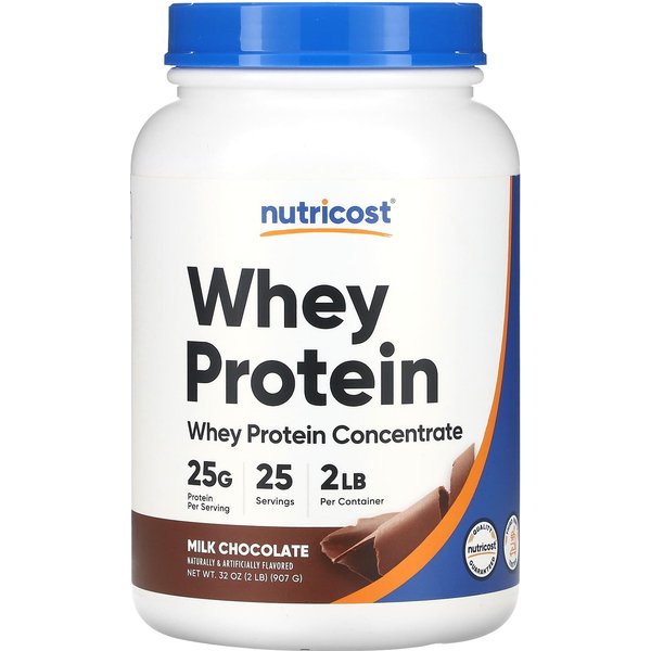 Nutricost, Concentrado De ProteíNa De Suero De Leche, Chocolate Con Leche, 2 Lb (907 Gramos)-image