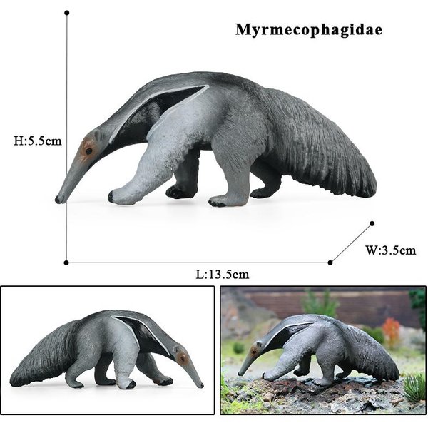 Oenux Animales Salvajes SimulacióN Oso Hormiguero Armadillo PangolíN Hormiga Enemigo Natural Figuras ColeccióN Modelo PVC Juguete Regalo Para NiñOs-image