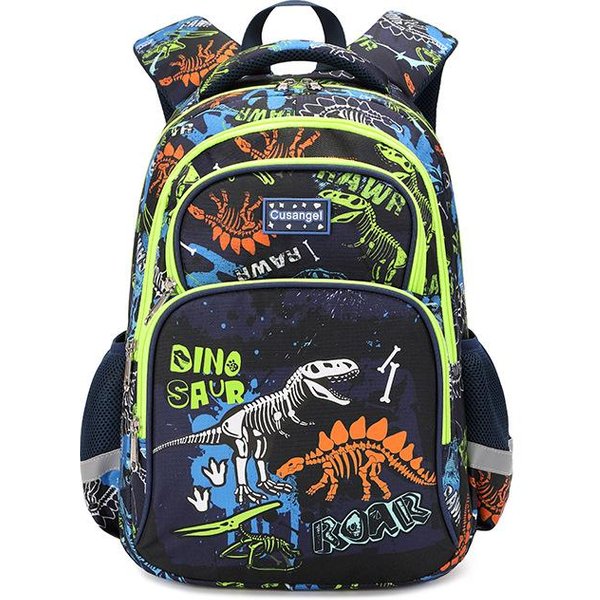 Cusangel Set De Mochila Escolar Gran Capacidad Mochila Escolar Para NiñOs NiñO Dinosaurio Mochila Anime Mochila De Dibujos Animados Unicornio Bolsa De Dibujos Animados-image