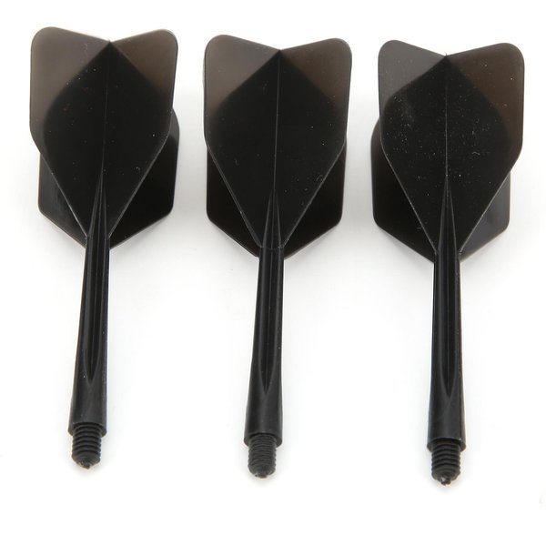 3 Ejes De Dardos Transparentes Integrados 2BA Con Plumas, Forma EstáNdar, Antirotura, Color Negro-image