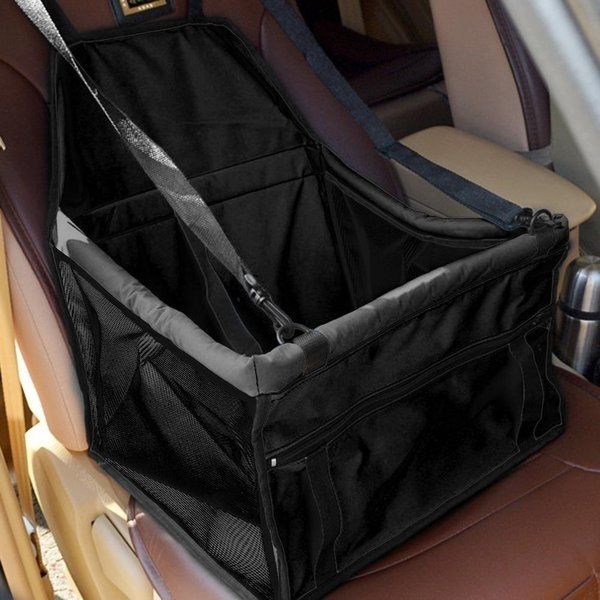 Bolsa Para Asiento De Coche Para Perros Y Mascotas, Cesta Impermeable, Hamaca Plegable, Bolsa Transportadora Para Mascotas, Bolsa De Malla De Viaje De Seguridad Para Perros Y Gatos PequeñOs Negro-image