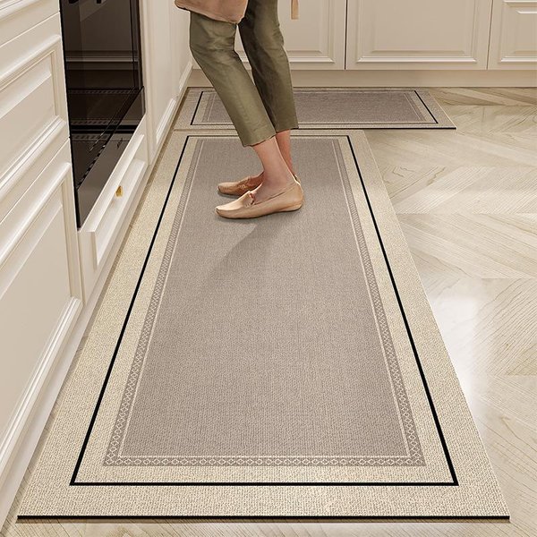 SzybkoschnąCa, AntypośLizgowa Mata PodłOgowa Z Ziemi Okrzemkowej Do Kuchni I łAzienki 60*90+60*200Cm-image