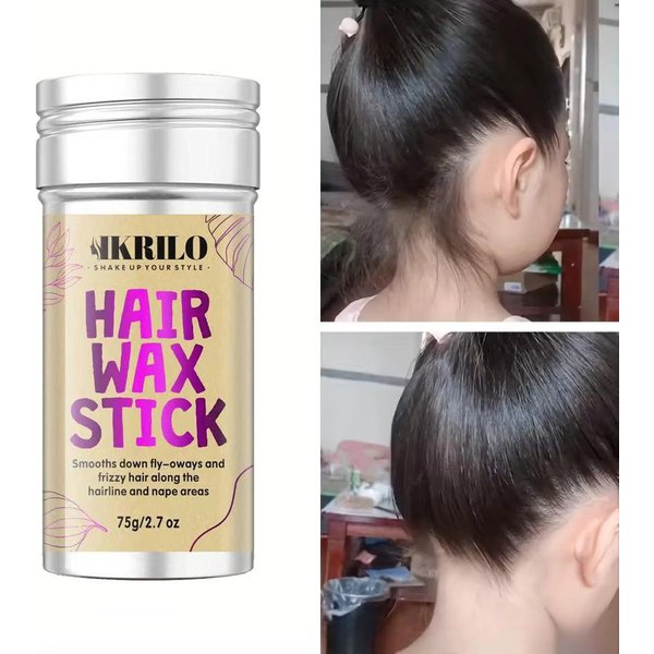 Wosk Do WłOsóW W Sztyfcie Wosk Do WłOsóW W Sztyfcie Do Peruk Z WłOsóW Edge Control Slick Stick Pomada Do WłOsóW W Sztyfcie NietłUsty Wosk Do Stylizacji WłOsóW Do WłOsóW KręConych I Kontrolowanych KrawęDzi 75G Gray-image