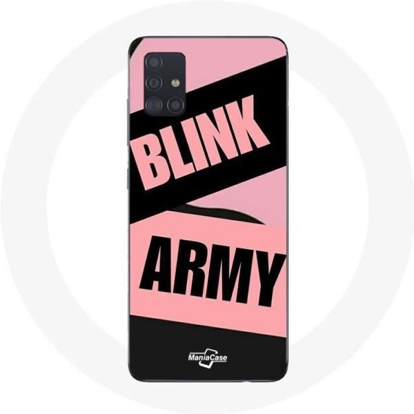Coque Pour Samsung Galaxy A51 5G BTS Army Et Blackpink Blink Rose Noir-image