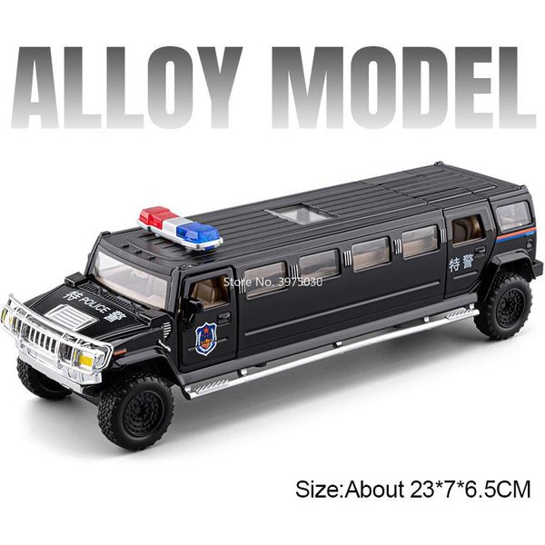 1:32 Policyjny SamochóD Miniaturowa Zabawka Stop Metal Diecast Model Otwierane Drzwi Amortyzacja DźWięK ŚWiatłO Pull Back Pojazdy Prezenty Dla Przyjaciół-image
