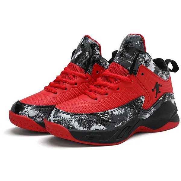 Zapatillas De Baloncesto Para NiñOs, Para Entrenamiento Al Aire Libre, Nuevas, Antideslizantes, Transpirables Y CóModas. 31 Red-image