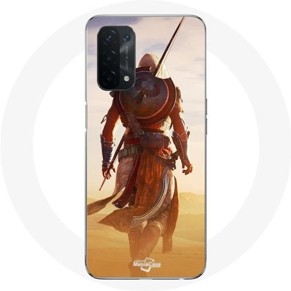 Funda - Maniacase - Oppo A74 5G - Negra - Flexible - Assassin's Creed-image