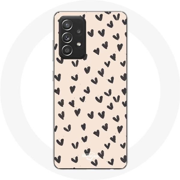 Funda - Maniacase - Samsung Galaxy A33 5G - Abstracto Corazones Negros - Silicona - Flexible Negro-image