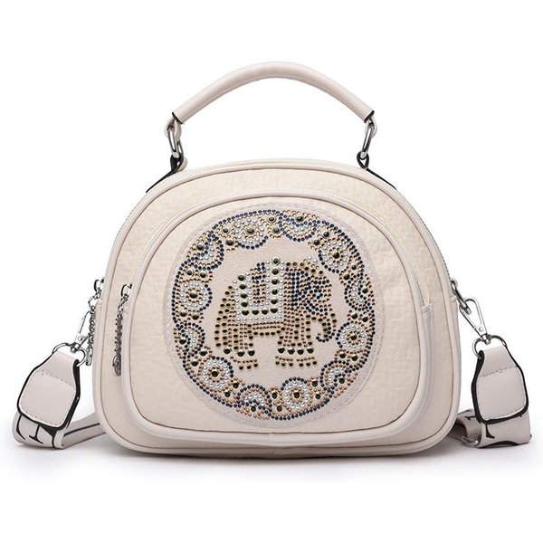 Bolso Nuevo Con PatróN De Elefante Y Remaches Gama Alta Nicho Bolso De Madre Moderno VersáTil Para Cambios TeléFono MóVil Bolso Cruzado-image