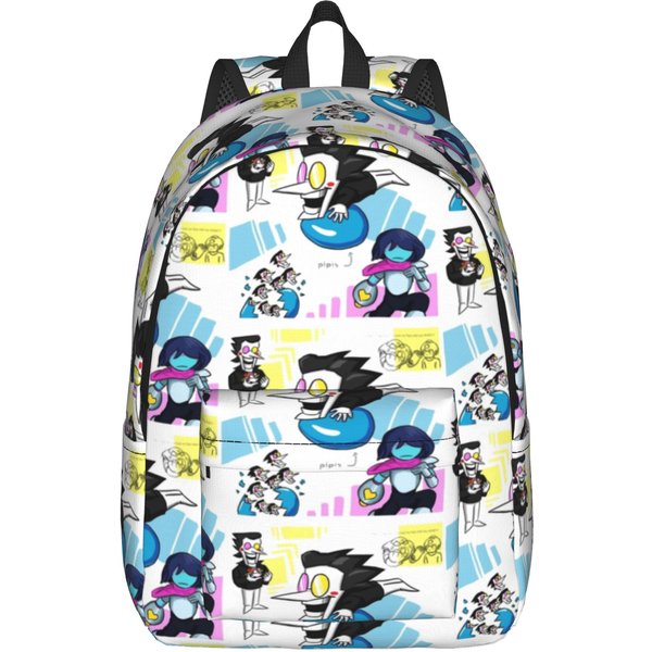 Mochila CláSica Ralsei De Deltarune Ligera Para Escuela Secundaria Negocios Juegos Mochila De DíA Para Hombres Mujeres Ordenador PortáTil Bolsas De Lona S-image
