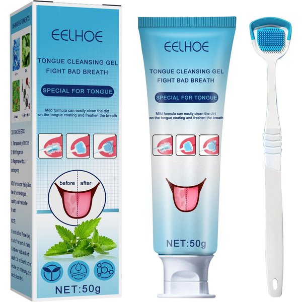 ŻEl Do Czyszczenia JęZyka Dopasowana Szczoteczka PowłOka JęZyka Czyszczenie I PielęGnacja Jamy Ustnej Usuwanie NieśWieżEgo Oddechu I OdśWieżAnie Oddechu Blue-image