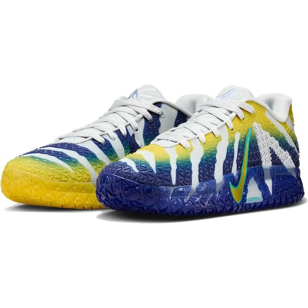 Zapatillas De Baloncesto Nike Ja Morant 3 Rebound Grip CañA Baja Para Hombre Blanco Azul Amarillo HF2794-004 43 Blue-image
