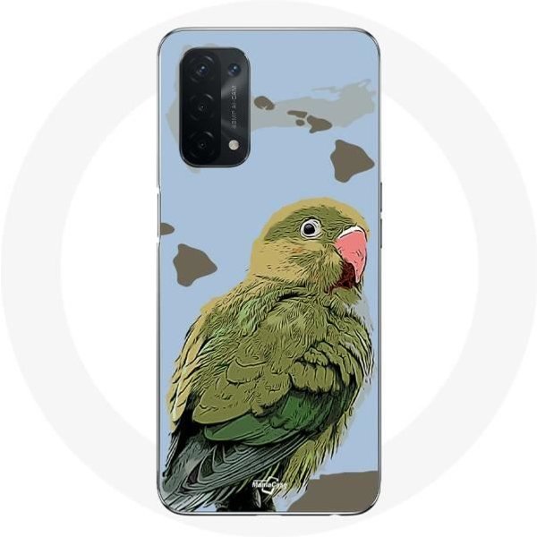 Funda - Oppo - A54 5G - Flexible - Periquitos PáJaros - Verde Verde-image