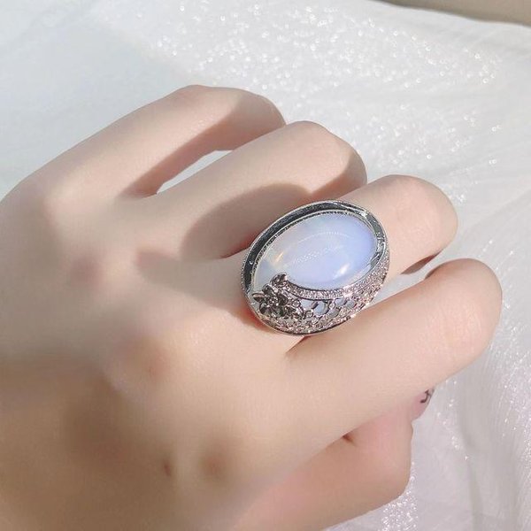 Solidny S925 Srebro PierśCionek Z Jadeitem Dla Obu PłCi Anillos De Origin Jade Kamień Bizuteria Drobne Srebro 925 BiżUteria PierśCionek Kobiety MężCzyźNi 6 BiałY-image