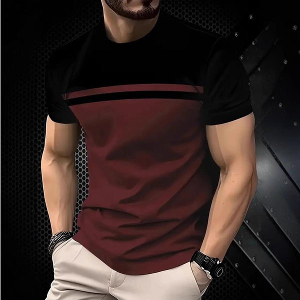 Camiseta Para Hombre ImpresióN 3D Tops De Manga Corta Para Hombre Moda Urbana De Verano Camiseta Para Hombre Camisetas Casuales Ropa Oversize S Black-image