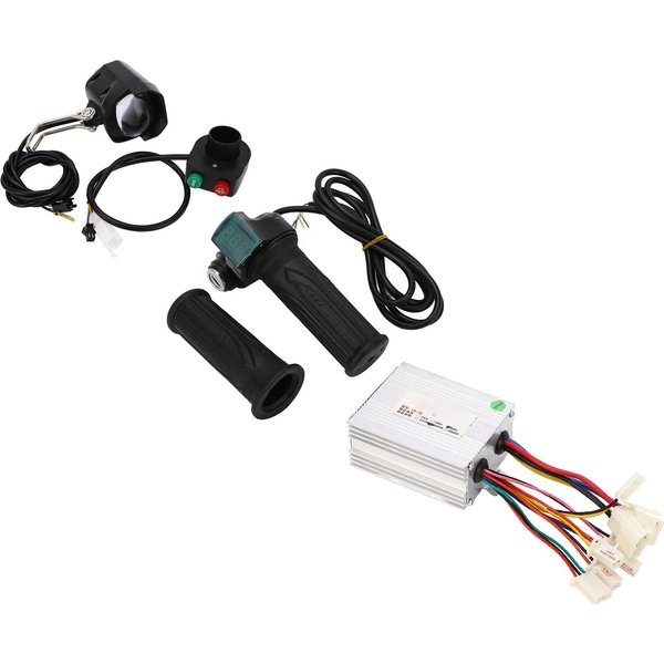 Kit De Controlador De Acelerador Para Bicicleta EléCtrica 48V 500W Kit Estable De Controlador De Bicicleta EléCtrica Para Manillar Con Faro-image