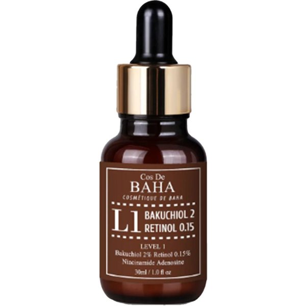 Cos De Baha L1 Bakuchiol 2% Serum Z Retinolem 30Ml (3 Opcje) #1PCS Black-image