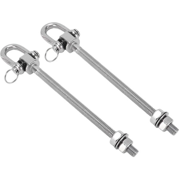 2 Piezas 150Mm Tipo D Ganchos Pesados Para Columpio Capacidad 1500LB Acero Inoxidable FerreteríA Para Columpio De Porche Para Saco De Arena Yoga-image