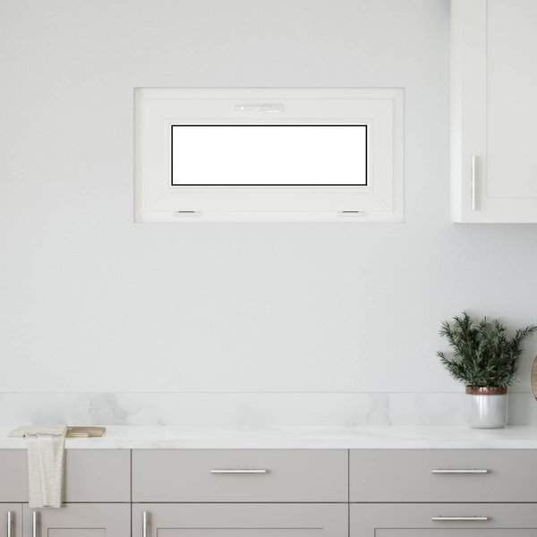 Ventana De SóTano Risor 80 X 40 Cm PVC Y Vidrio Blanco-image