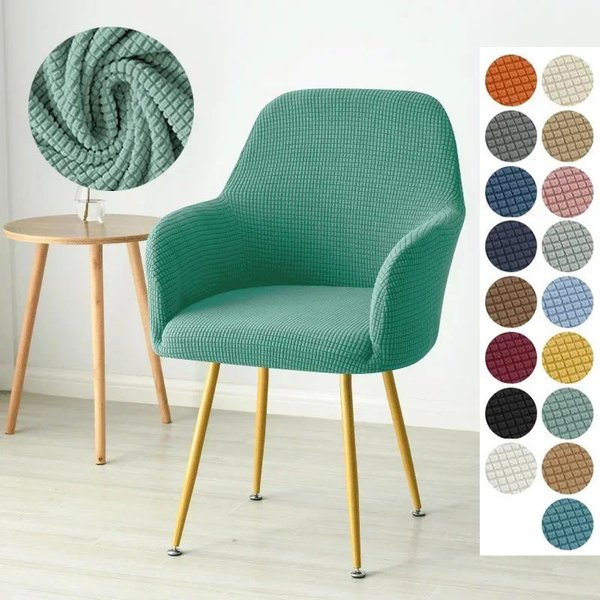 Funda De Silla EláStica Spandex Polar Polar Fundas Para Sillas De Comedor Funda Para SillóN Fundas Para Asientos De Cocina Para Hotel Hogar Fiesta Brazo Alto 1Pc Chair Cover-image