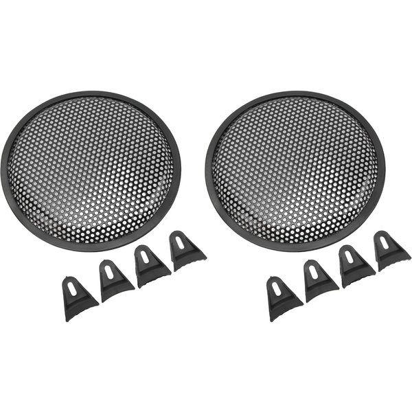 2 Piezas Cubierta De Rejilla De Altavoz 8 Pulgadas Coche RV Metal Negro Hierro Subwoofer Malla Cubierta De Rejilla-image