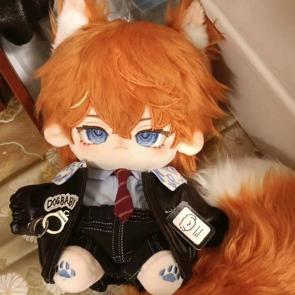 20 Cm Genshin Impact Tartaglia Childe Pluszowa Lalka Urocza Pluszowa Zabawka Figurka Z Gry Kawaii Pluszak Kolekcja Prezent Urodzinowy Dla FanóW With Skeleton-image