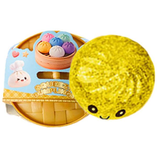 Glitterowy PierożEk Squishy Z PudełKiem PierożKi Sensoryczna Zabawka Do ŚCiskania OdstresowująCa Powoli PodnosząCa Anty-Stresowa Sensoryczny Prezent-image