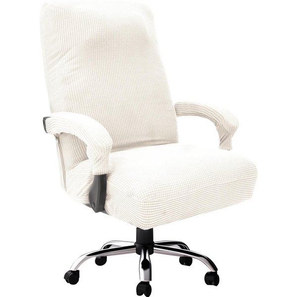 Funda Gruesa Jacquard Para Silla De Oficina De Jefe EláStica Funda Para Asiento De Silla Giratoria De Ordenador De Jefe EláStica Fundas EláSticas Para Silla Con Fundas Para Reposabrazos M-image