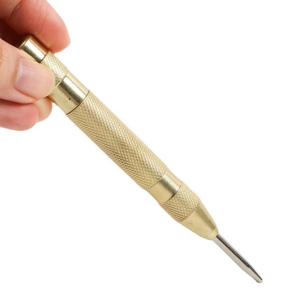 PunzóN Central AutomáTico, Herramientas De CarpinteríA, Marcado Con Resorte, Brocas De Metal, Prensa De Madera, Marcador De Abolladuras Oro-image