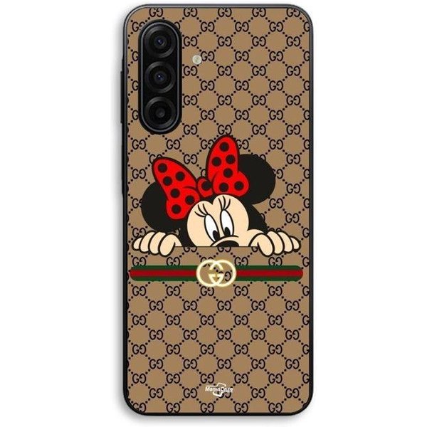 Funda De TeléFono Personalizada - Maniacase - Samsung Galaxy A57 - Silicona Tpu - DiseñO Minnie Gucci - Negro Negro-image