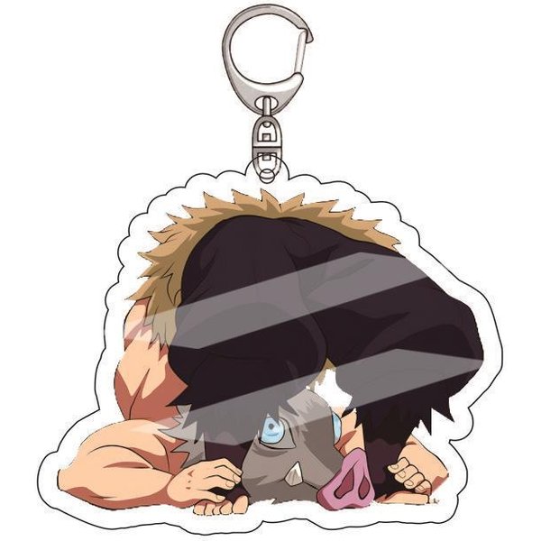Anime Demon Slayer Akrylowy Breloczek Tanjiro Kamado Nezuko Zenitsu Agatsuma Inosuke Hashibira Wisiorek Urok 4 SZT Kolekcja PięKny Prezent 55Mm-image