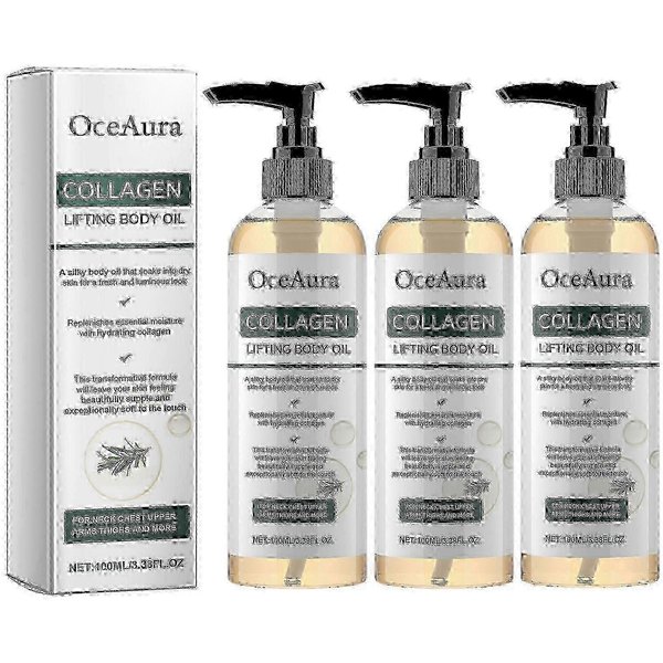 3X Olejek Do CiałA Oceaura Collagen UjęDrniająCy – NawilżAjąCy Olejek Do MasażU PoprawiająCy Elastyczność Dla GłAdkiej SkóRy-image