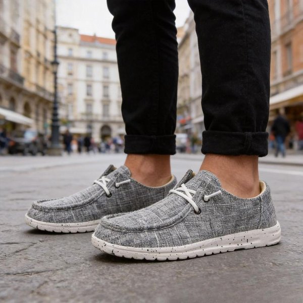 MęSkie Buty PłóCienne Letnie Codzienne Mokasyny MęSkie OddychająCe Lekkie AntypośLizgowe Buty Na PłAskiej Podeszwie Odporne Na ŚCieranie PłAskie Buty MęSkie Buty Do Chodzenia 45-image
