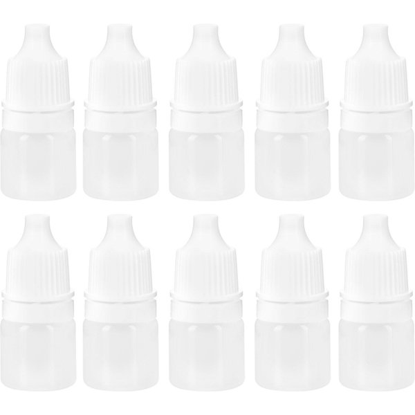 100 Szt. 2 Ml Pusta Plastikowa Butelka Z Kroplomierzem, Wyciskana, Do Ponownego NapełNiania, Do Kropli Do Oczu-image