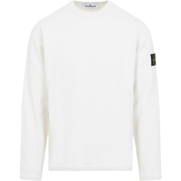 Stone Island Ss26 Sudadera De Manga Larga Con Cuello Redondo De Color SóLido Para Hombre Sweatshirt L1S156100011S0297V0093 XXL White-image