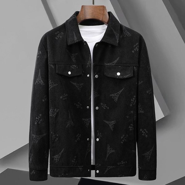 Chaqueta Casual Para Hombre De Primavera Y OtoñO Con Solapa Holgada Talla Grande Para Mediana Edad Y JóVenes 5XL Gray-image