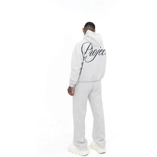 Unisex Z Kapturem Bluza Z DłUgim RęKawem Oversize Streetwear Y2K Nadruk Gwiazd Pulower Casual Bluza 3XL White-image